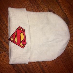 White superman beanie